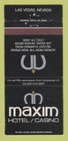 Matchbook Cover - Maxim Hotel Casino Las Vegas NV 30 Strike