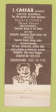 Matchbook Cover - Caesar's Palace Casino Las Vegas NV 30 Strike