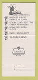 Matchbook Cover - Pioneer Hotel Casino Laughlin NV 30 Strike