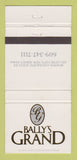 Matchbook Cover - Bally's Grand Casino Atlantic City NJ 30 Strike