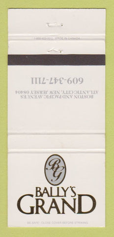 Matchbook Cover - Bally's Grand Casino Atlantic City NJ 30 Strike