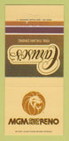 Matchbook Cover - MGM Grand Hotel Casino Reno NV Caruso's Italian 30 Strike