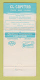 Matchbook Cover - El Capitan Lodge Casino Hawthorne NV WEAR 30 Strike