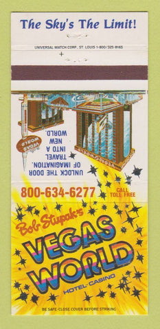 Matchbook Cover - Bob Stupak's Vegas World Hotel Las Vegas NV 30 Strike