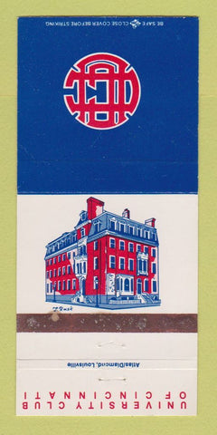 Matchbook Cover - University Club of Cincinnati OH WEAR 30 Strike