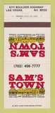 Matchbook Cover - Sam's Town Casino Hotel Las Vegas NV 30 Strike