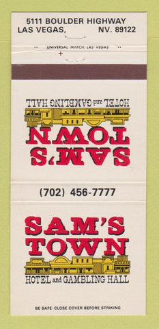 Matchbook Cover - Sam's Town Casino Hotel Las Vegas NV 30 Strike
