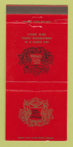 Matchbook Cover - The Opera Englewood Cliffs NJ 30 Strike