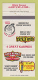 Matchbook Cover - Gold Strike Hotel CASino Jean NV Henderson Las Vegas 30 Strike