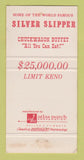 Matchbook Cover - Silver Slipper Casino Las Vegas NV 30 Strike