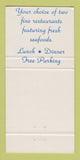 Matchbook Cover - Fisherman's Wharf Honolulu Hawaii 30 Strike