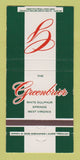 Matchbook Cover - Greenbrier White Sulphur Springs WV 30 Strike
