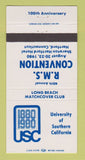 Matchbook Cover University of Southern California RMS 1980 Los Angeles 30 Strike