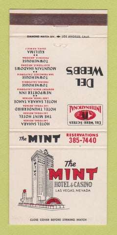 Matchbook Cover - Mint Hotel Casino Las Vegas NV 30 Strike
