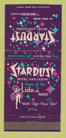 Matchbook Cover - Stardust Casino Las Vegas NV girlie 30 Strike