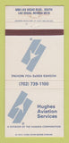 Matchbook Cover - Hughes Aviation Service Las Vegas NV 30 Strike