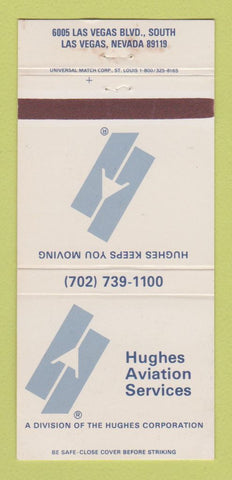 Matchbook Cover - Hughes Aviation Service Las Vegas NV 30 Strike