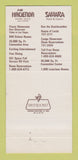 Matchbook Cover - Sahara Hotel Casino Hacienda Las Vegas NV WEAR 30 Strike