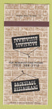 Matchbook Cover - Backstage Restaurant Union Plaza Casino Las Vegas NV 30 Strike