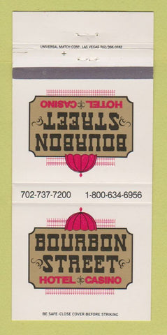 Matchbook Cover - Bourbon Street Las Vegas NV Hotel Casino 30 Strike