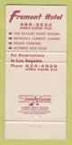 Matchbook Cover - Hotel Fremont Las Vegas NV 30 Strike