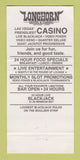 Matchbook Cover - Longhorn Hotel Casino Las Vegas NV 30 Strike