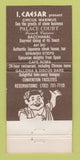 Matchbook Cover - Caesar's Palace Casino Las Vegas NV 30 Strike