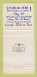 Matchbook Cover - Silver Nugget Casino Las Vegas NV 30 Strike