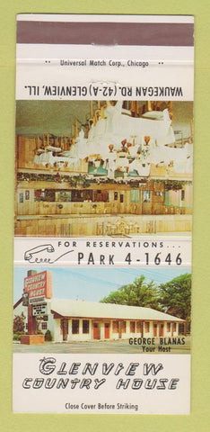 Matchbook Cover - Glenview Country House IL 30 Strike
