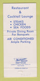 Matchbook Cover - Glenview Country House IL 30 Strike