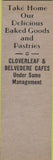 Matchbook Cover - Belvedere Cafe Evansville IN SAMPLE Midget