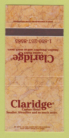 Matchbook Cover - Claridge Casino Hotel 30 Strike