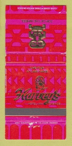 Matchbook Cover - Harvey's Hotel Casino Lake Tahoe NV 30 Strike