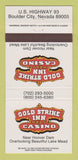 Matchbook Cover - Gold Strike Inn Hotel Casino Boulder City NV 30 Strike