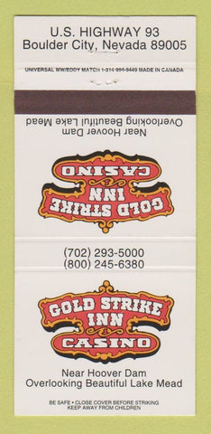 Matchbook Cover - Gold Strike Inn Hotel Casino Boulder City NV 30 Strike