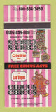 Matchbook Cover - Circus Circus Casino Las Vegas NV Reno 30 Strike