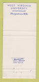 Matchbook Cover - Mountainlair West Virginia University Morgantown WV 30 Strike