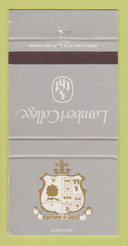Matchbook Cover - Lambert College WEAR 30 Strike