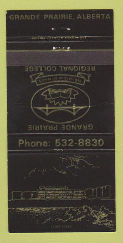 Matchbook Cover - Grande Prairie Regional School AB 30 Strike