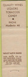 Matchbook Cover - Wine Barrel House Modesto CA Midget