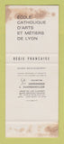Matchbook Cover - Soiree ECAM France Catholic SAMPLE WEAR