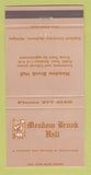 Matchbook Cover - Meadow Brook Hall Oakland University Rochester MI 30 Strike