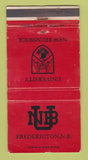 Matchbook Cover - University of New Brunswick Fredericton NB WORN 30 Strike