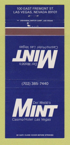 Matchbook Cover - Del Webb's Mint Casino Las Vegas NV 30 Strike