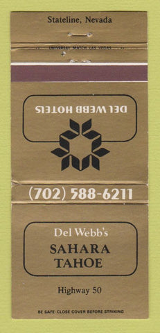 Matchbook Cover - Del Webb's Sahara Hotel Casino Las Vegas NV 30 Strike