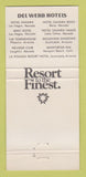 Matchbook Cover - Del Webb's Sahara Hotel Casino Las Vegas NV 30 Strike
