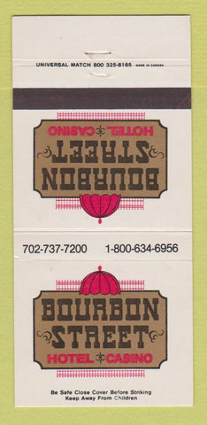 Matchbook Cover - Bourbon Street Las Vegas NV Hotel Casino 30 Strike