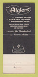 Matchbook Cover - Algiers Hotel Casino Las Vegas NV 30 Strike