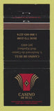 Matchbook Cover - Casino de Hull QC 30 Strike