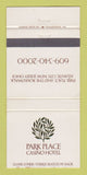 Matchbook Cover - Park Place Casino Hotel Atlantic City NJ WEAR #1 30 Strike